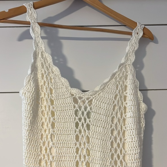 NWT - Dreamers by Debut Crochet White Midi Dress - Picture 3 of 4